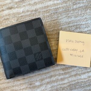 Louis Vuitton Multiple Damier Graphite Coated Canvas wallet with coin pocket
